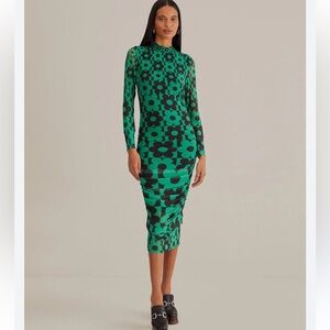 Farm Rio Green Lovedaisy Tulle Midi Dress - brand new with tags - size XXS